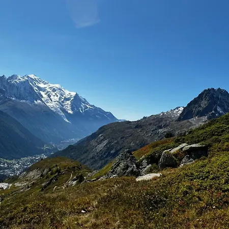 Appartement Le 41 Du Lyret - Type Pour Deux Avec Vue Sur Les Aiguilles Dans Centre Chamonix